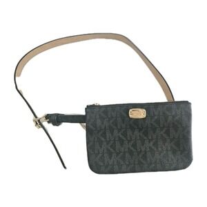 Michael Kors Logo Brown Leather Waist Bag Fanny Pack